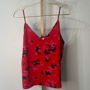 a new day Red and Black Floral Camisole